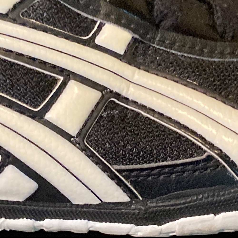 Asics Fuerte Wrestling MMA Boxing Shoes Men’s Size 9.5 Black White JY503 - Picture 8 of 13